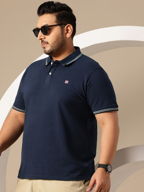 Sztori Plus Size Regular Fit Polo Collar T-shirt