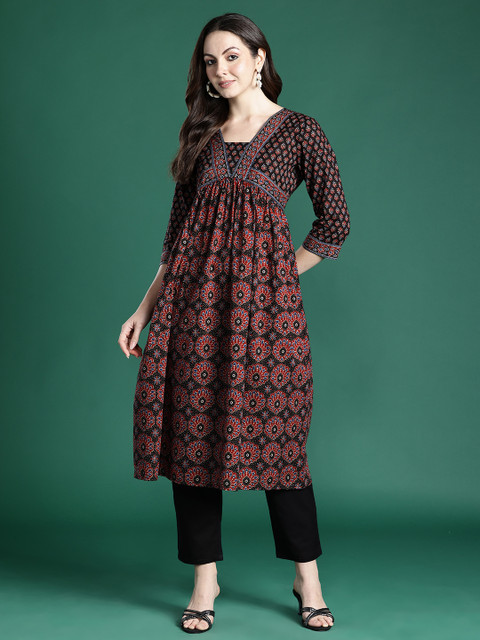 Indo Era Ethnic Motifs Printed Kurta - Image 5