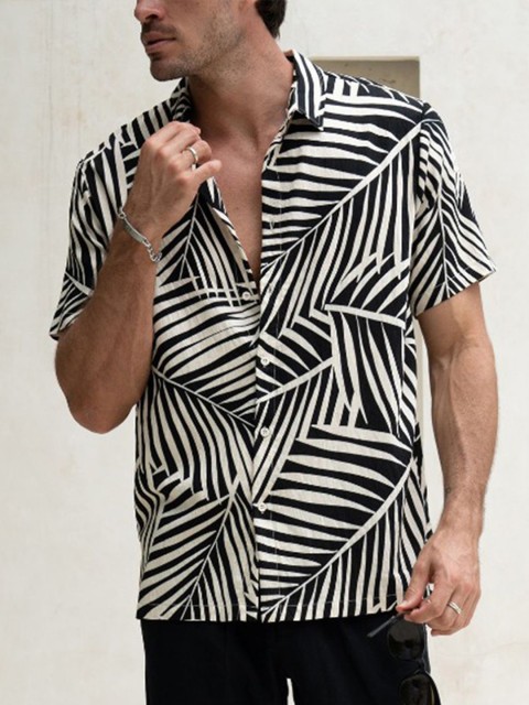 ZYNG Men Regular Fit Geometric Casual Shirt - Image 4