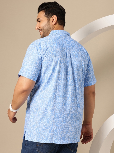 Sztori Men Plus Size Premium Printed Pure Cotton Casual Shirt - Image 5