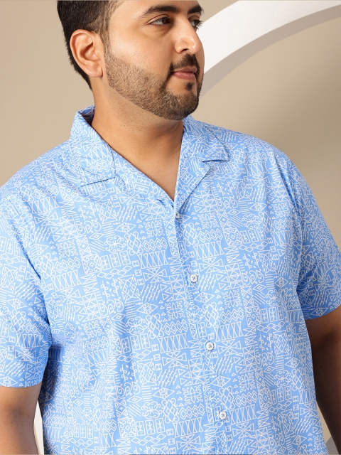 Sztori Men Plus Size Premium Printed Pure Cotton Casual Shirt - Image 2