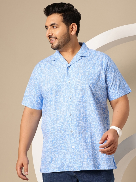 Sztori Men Plus Size Premium Printed Pure Cotton Casual Shirt - Image 3
