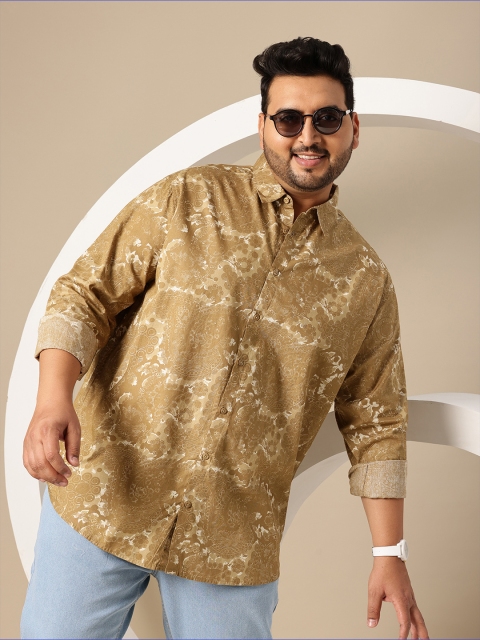 Sztori Men Plus Size Premium Printed Pure Cotton Casual Shirt