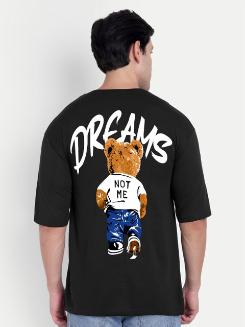 BENNY BROOKS Unisex Graphic Printed Round Neck Drop-Shoulder Sleeves Oversized T-shirt