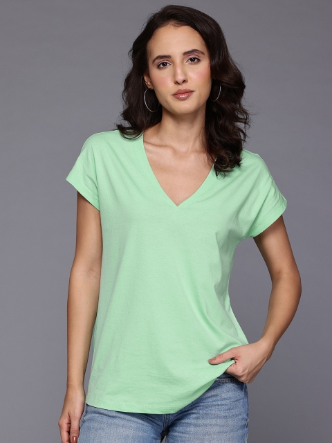 NEXT V-Neck Pure Cotton Relaxed Fit Longline T-shirt