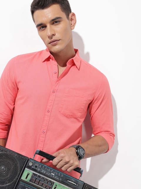 The Roadster Lifestyle Co. Solid Cotton Linen Shirt