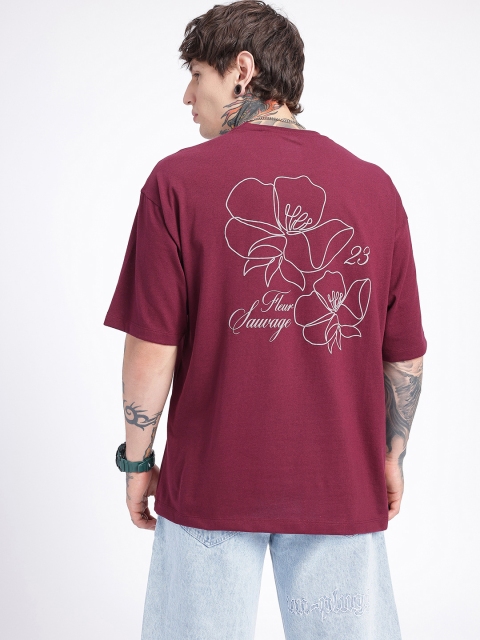 glitchez Graphic Printed Drop-Shoulder Sleeves Oversized T-shirt - Image 5