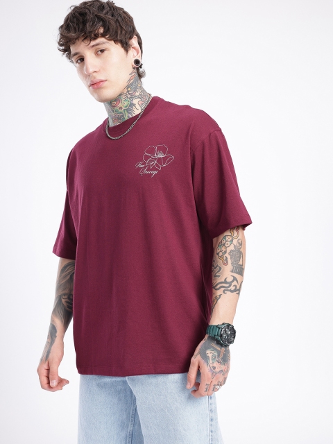 glitchez Graphic Printed Drop-Shoulder Sleeves Oversized T-shirt - Image 2