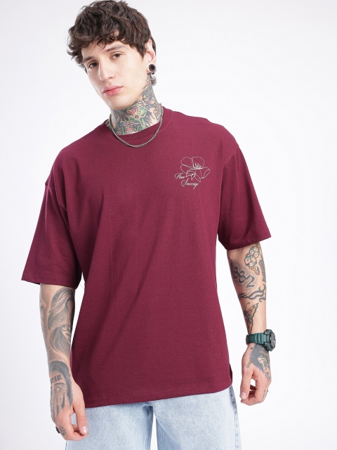 glitchez Graphic Printed Drop-Shoulder Sleeves Oversized T-shirt - Image 4