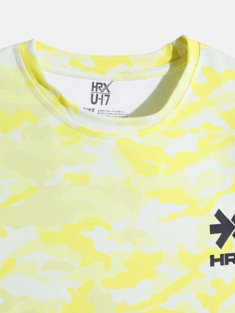 HRX by Hrithik Roshan Boys Camouflage Printed Sublimation T-shirt - Image 3