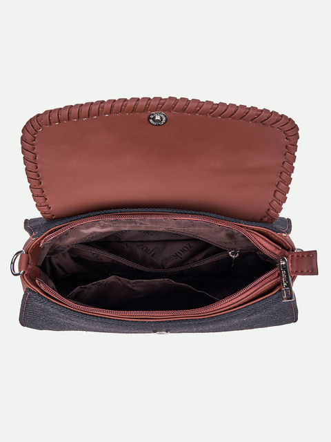 Alt by Zouk Saisha Floral Printed Structured Sling Bag - Image 6