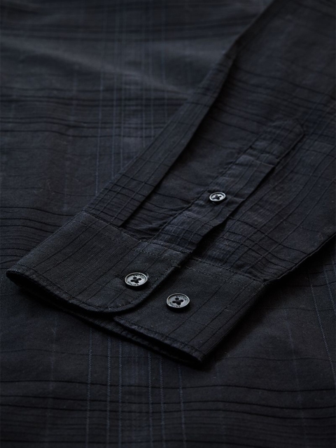 Snitch Slim Fit Textured Pure Cotton Spread Collar Formal Shirt - Image 7