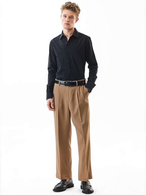 Snitch Slim Fit Textured Pure Cotton Spread Collar Formal Shirt - Image 5