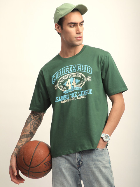 DILLINGER Men Short Sleeve Oversized Crew Neck Printed Tshirt