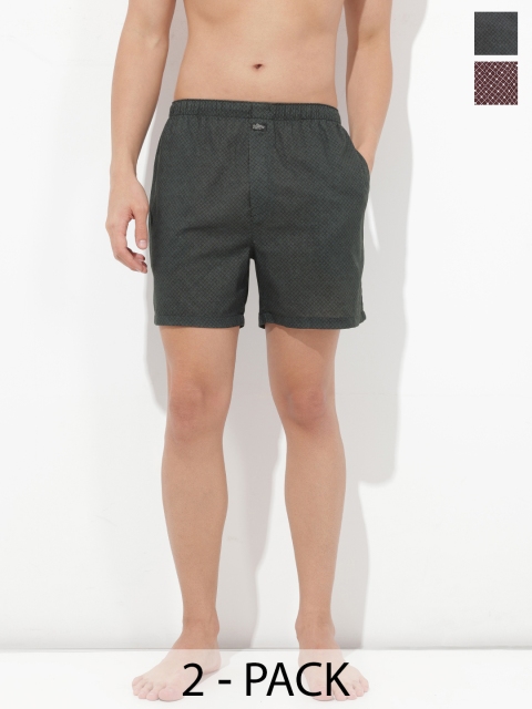 The Roadster Life Co. Pack Of 2 Printed Pure Cotton Boxers