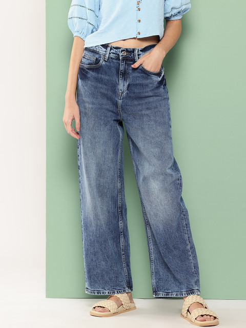 Killer Women Mid-Rise Light Fade Wide Leg Jeans