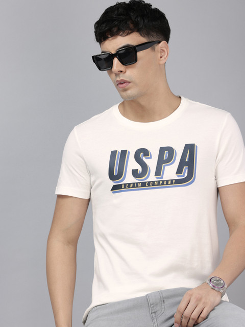 U.S. Polo Assn. Denim Co. Brand Logo Printed Pure Cotton T-shirt