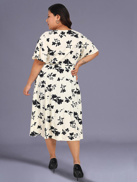 wild U Women Plus Size Floral Print A-Line Dress - Image 5