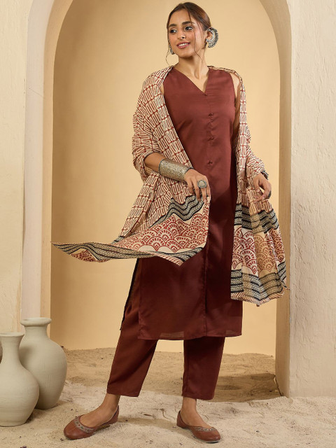 Indo Era Women Regular Kurta with Trousers & Dupatta - Image 2
