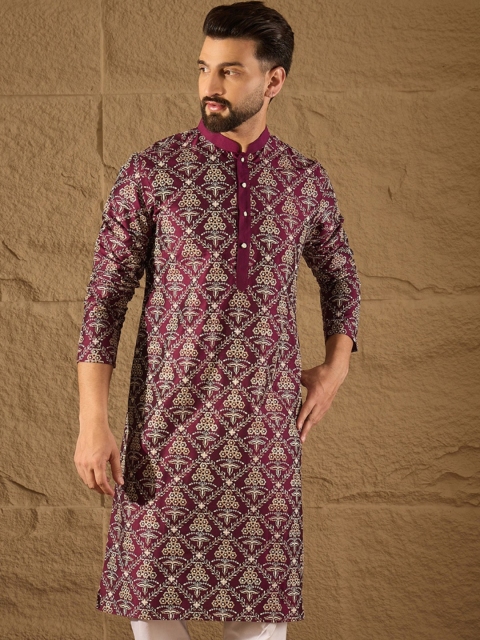 House of Pataudi Floral Printed Straight Kurta