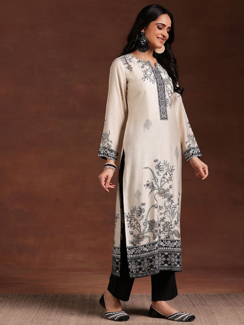 Libas Women Floral Printed Kurta with Trousers & Dupatta - Image 3