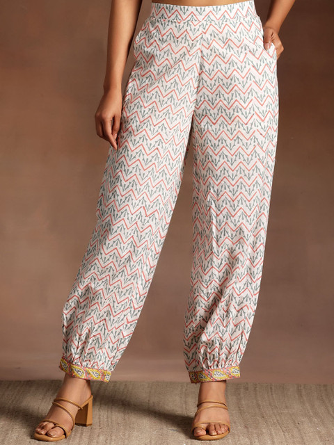 Libas Floral Printed V-Neck Straight Kurta With Salwar And Dupatta - Image 7