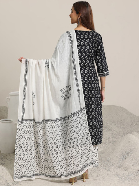 Libas Women Floral Printed Regular Gotta Patti Kurta sets - Image 5