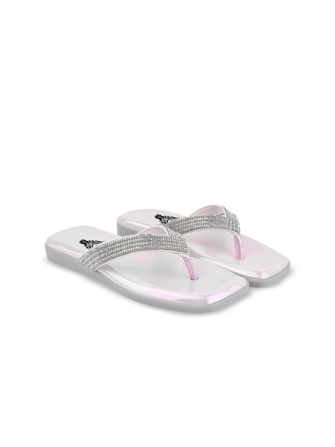 Stylestry Women Embellished Slip-On T-Strap Flats - Image 6