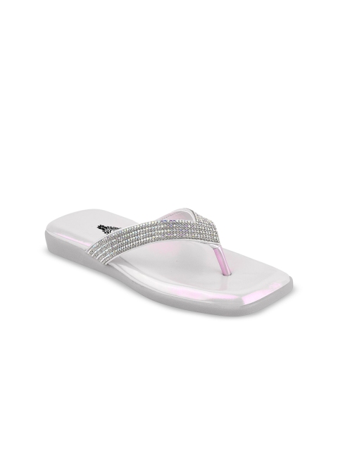 Stylestry Women Embellished Slip-On T-Strap Flats - Image 7