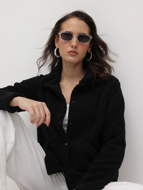 The Roadster Lifestyle Co. Women Self Design Therma-Fit Sherpa