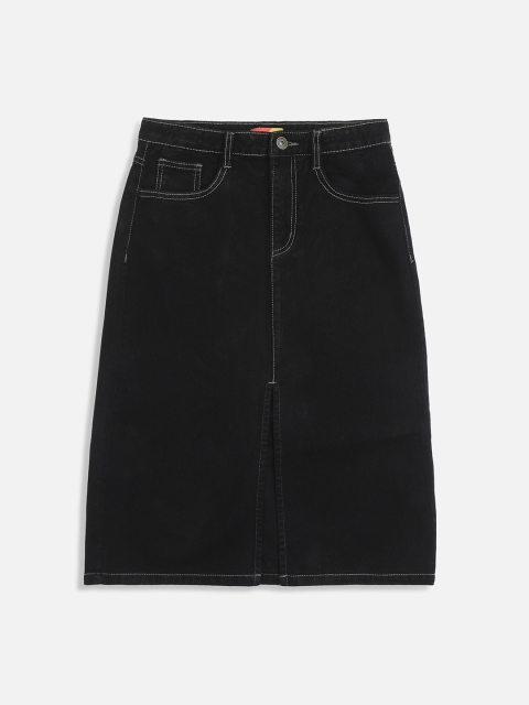 Belliskey Denim A-Line Knee Length Skirt - Image 2