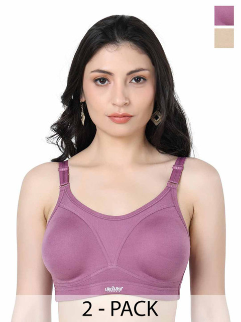 LADYLAND Set Of 2 Solid Non Padded Cotton Bra