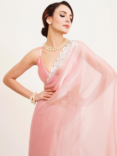 Kalista Embellished Sequinned Organza Saree