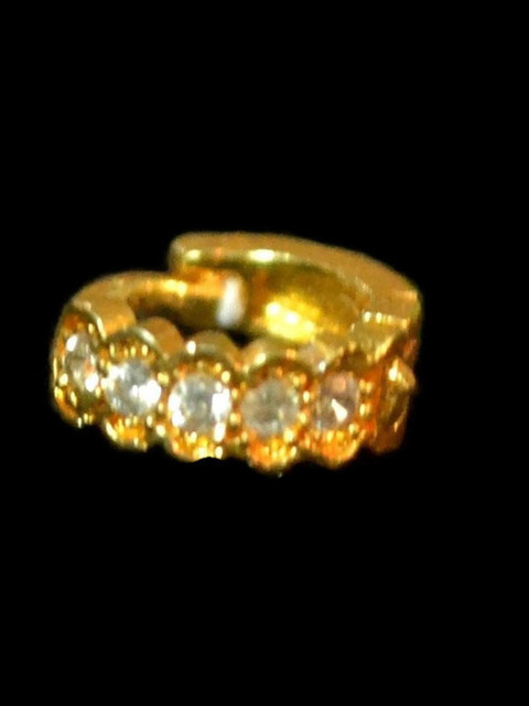 SHREEVARAM Gold-Plated Brass Nose Ring