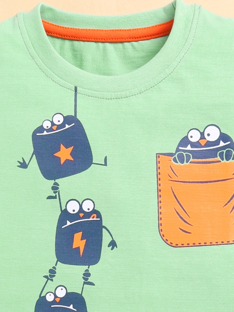 Toonyport Boys Pack Of 3 Printed Short Sleeves Pure Cotton T-shirt With Shorts - Image 6
