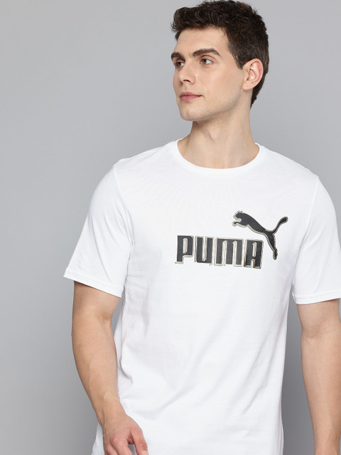 Puma Brand Logo Foil Printed Pure Cotton T-shirt