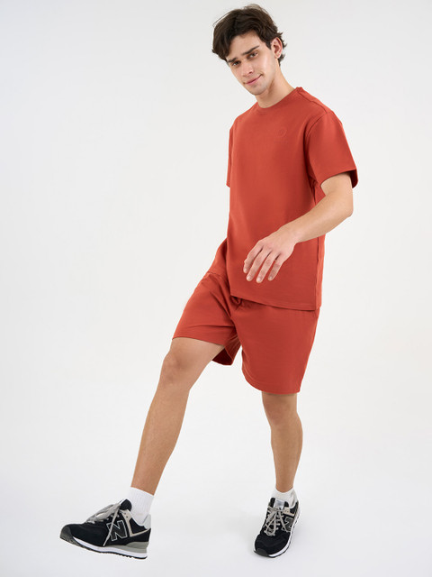 DCYPHR Men Solid Regular Fit Mid-Rise Cotton Sports Shorts - Image 4