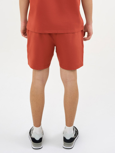 DCYPHR Men Solid Regular Fit Mid-Rise Cotton Sports Shorts - Image 3