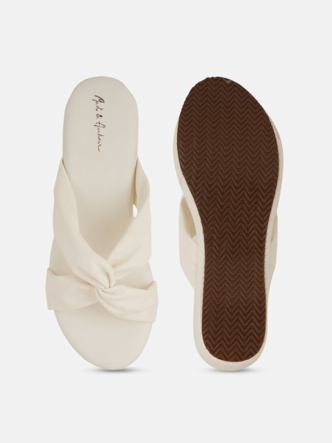 Mast & Harbour Women Solid Round Toe Sandals - Image 4