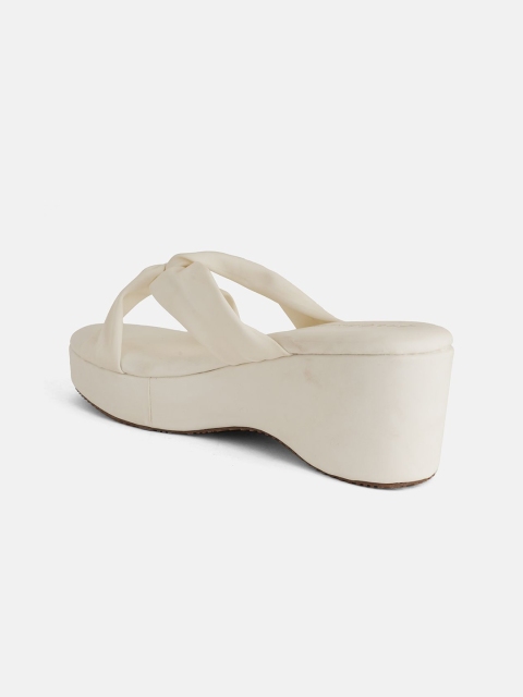 Mast & Harbour Women Solid Round Toe Sandals - Image 3