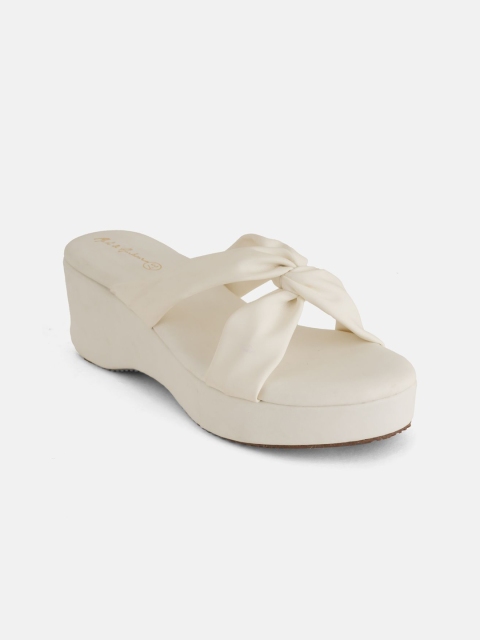Mast & Harbour Women Solid Round Toe Sandals - Image 2