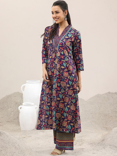 Libas Women Floral Printed Kurta with Palazzo & Dupatta - Image 4