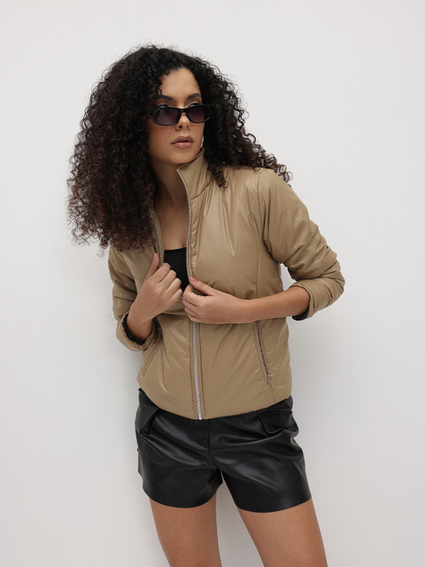 The Roadster Lifestyle Co. Solid Puffer Jacket