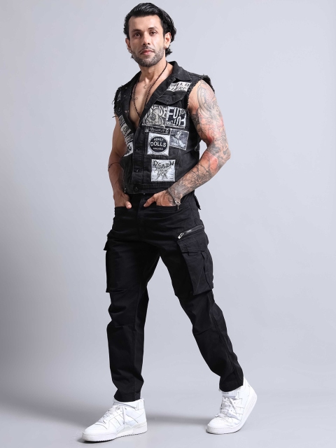 Italian Colony Men Tailored Tapered Fit Cotton Cargos Trousers - Image 4