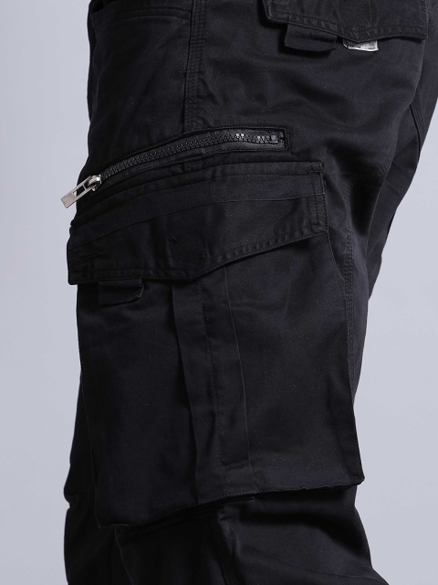 Italian Colony Men Tailored Tapered Fit Cotton Cargos Trousers - Image 5