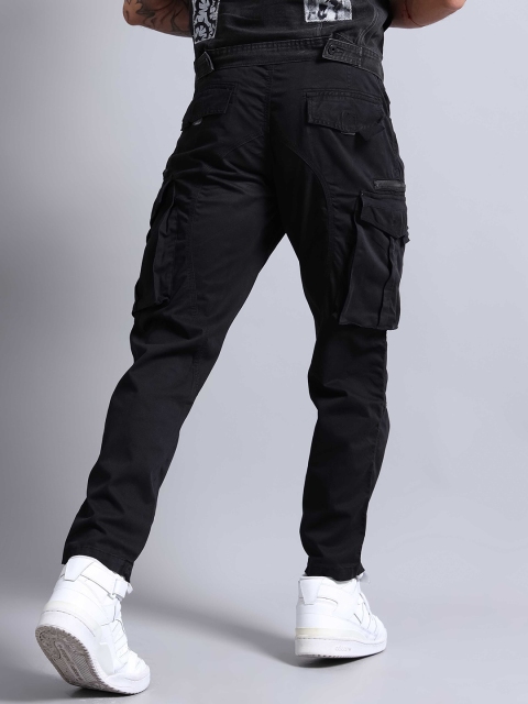 Italian Colony Men Tailored Tapered Fit Cotton Cargos Trousers - Image 3