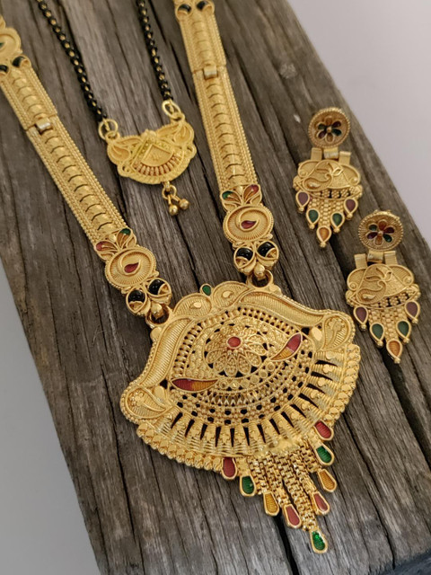 niva fashion Gold-Plated Brass Jewellery Set