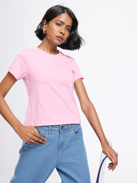 glitchez Round Neck Casual T-shirt