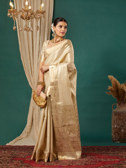 VILLAGIUS Woven Design Border Kanjeevaram Saree - Image 4