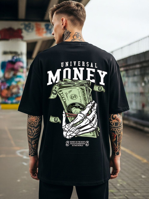 BENNY BROOKS Graphic Printed Oversized Cotton T-shirt
